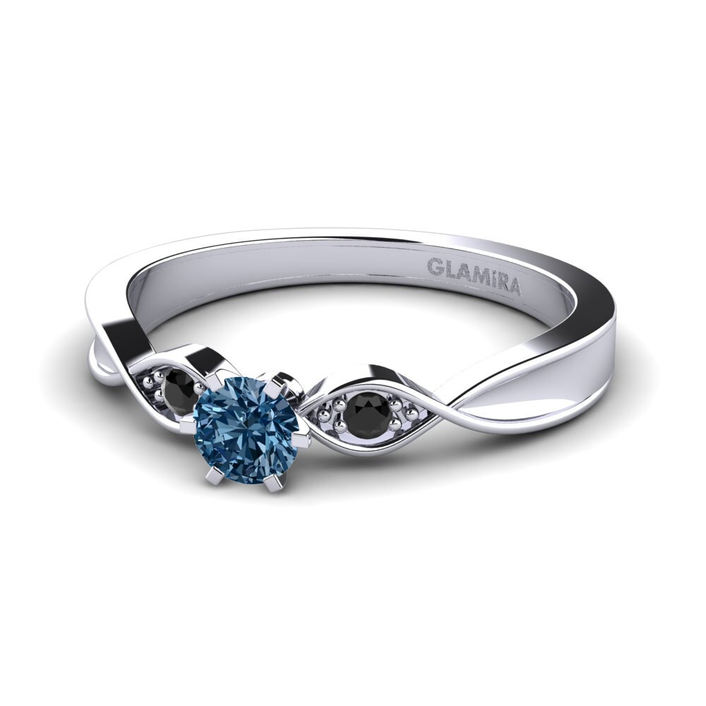 Diamante Azul Anillo de compromiso Neveda