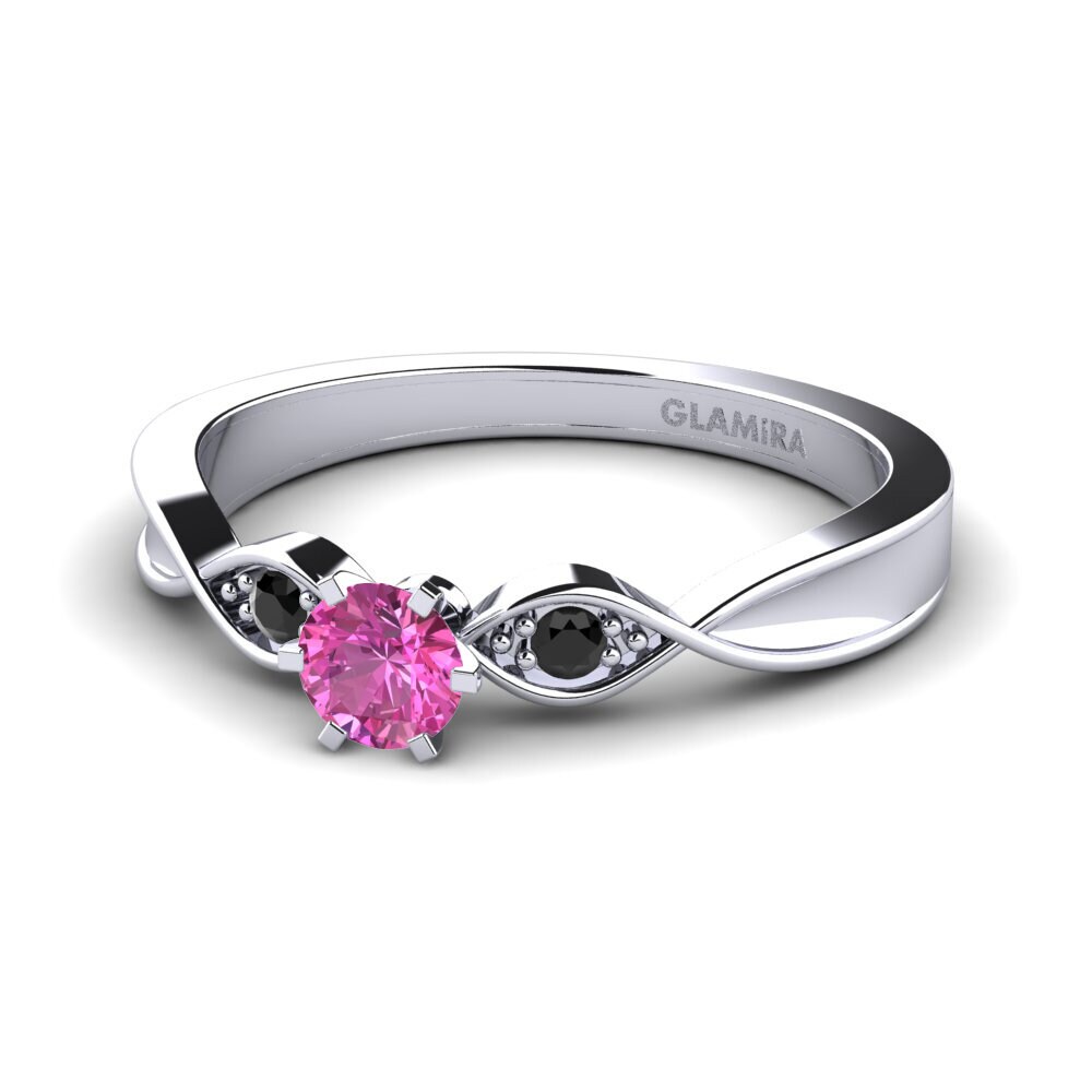 Pink Topaz Engagement Ring Neveda