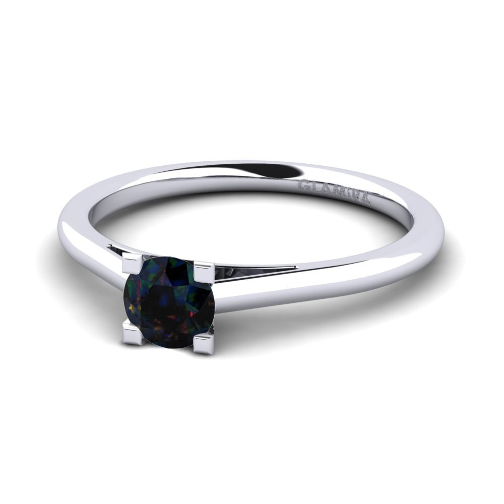 Opalo Negro Anillo de compromiso Nichele