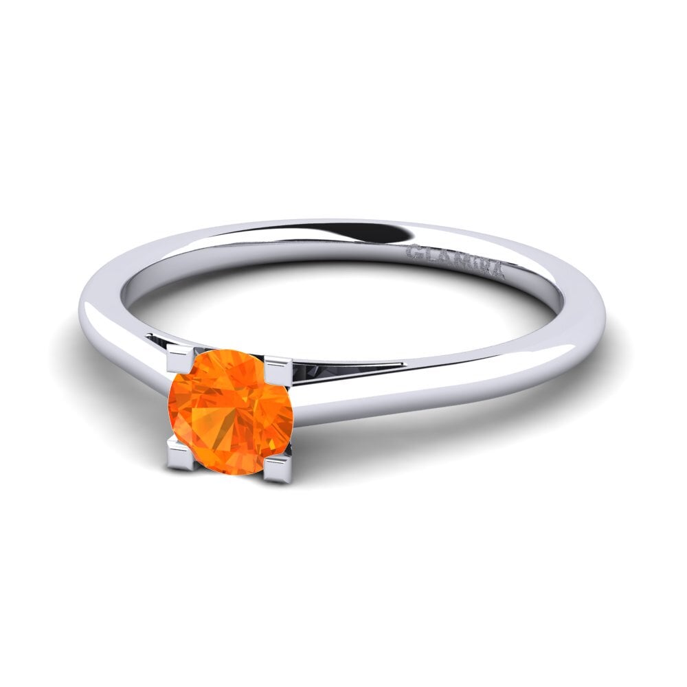 Zafiro Naranja Anillo de compromiso Nichele