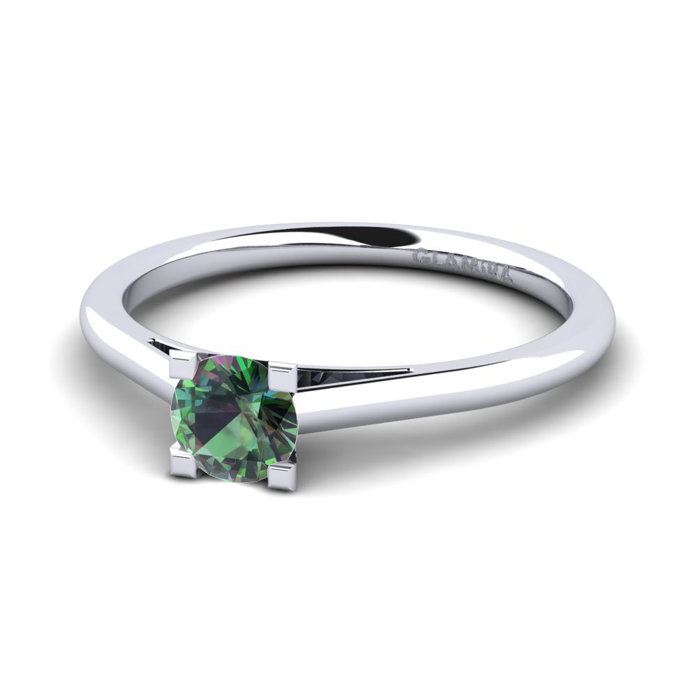 Topacio Místico Anillo de compromiso Nichele