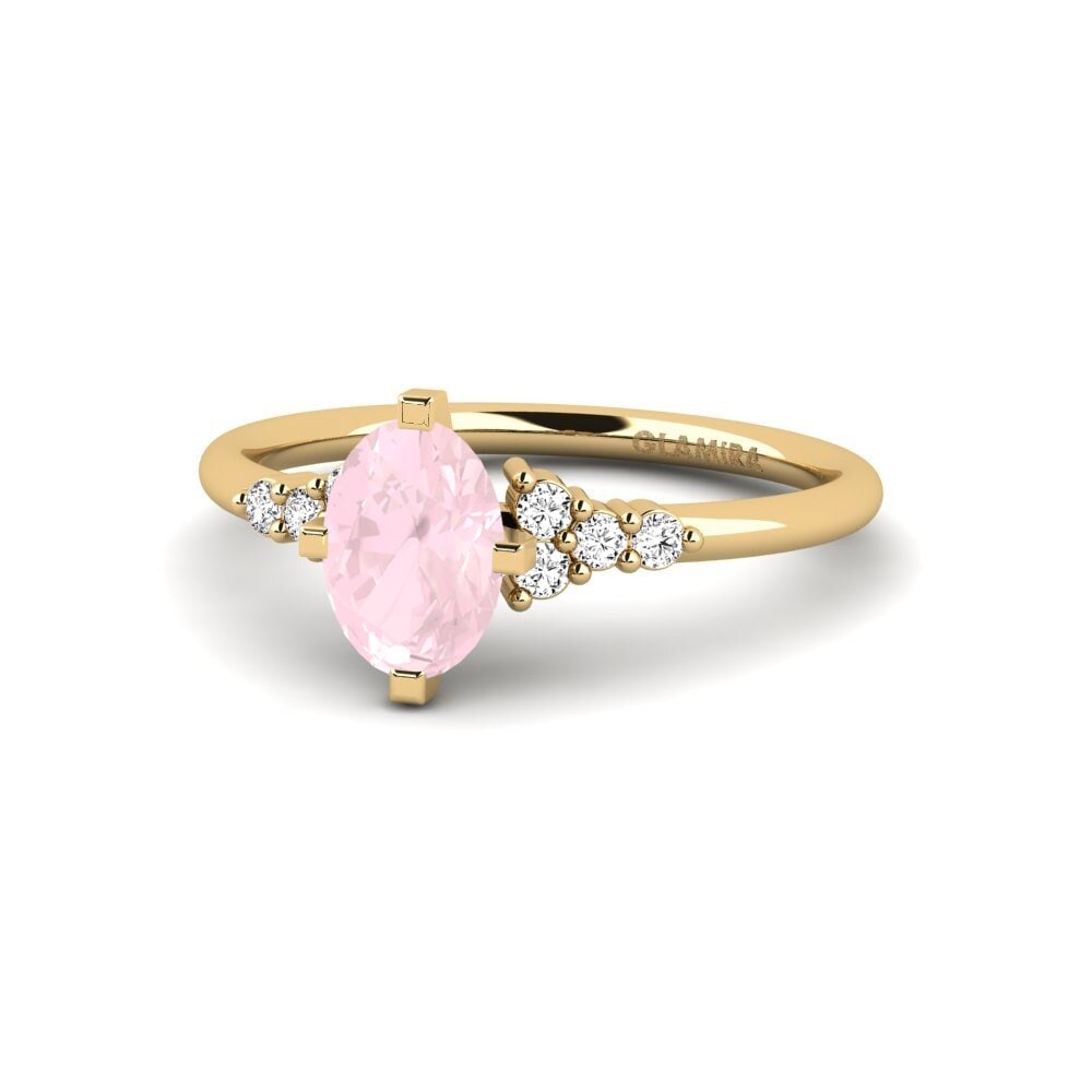 Cuarzo rosa Anillo de compromiso Odelyn