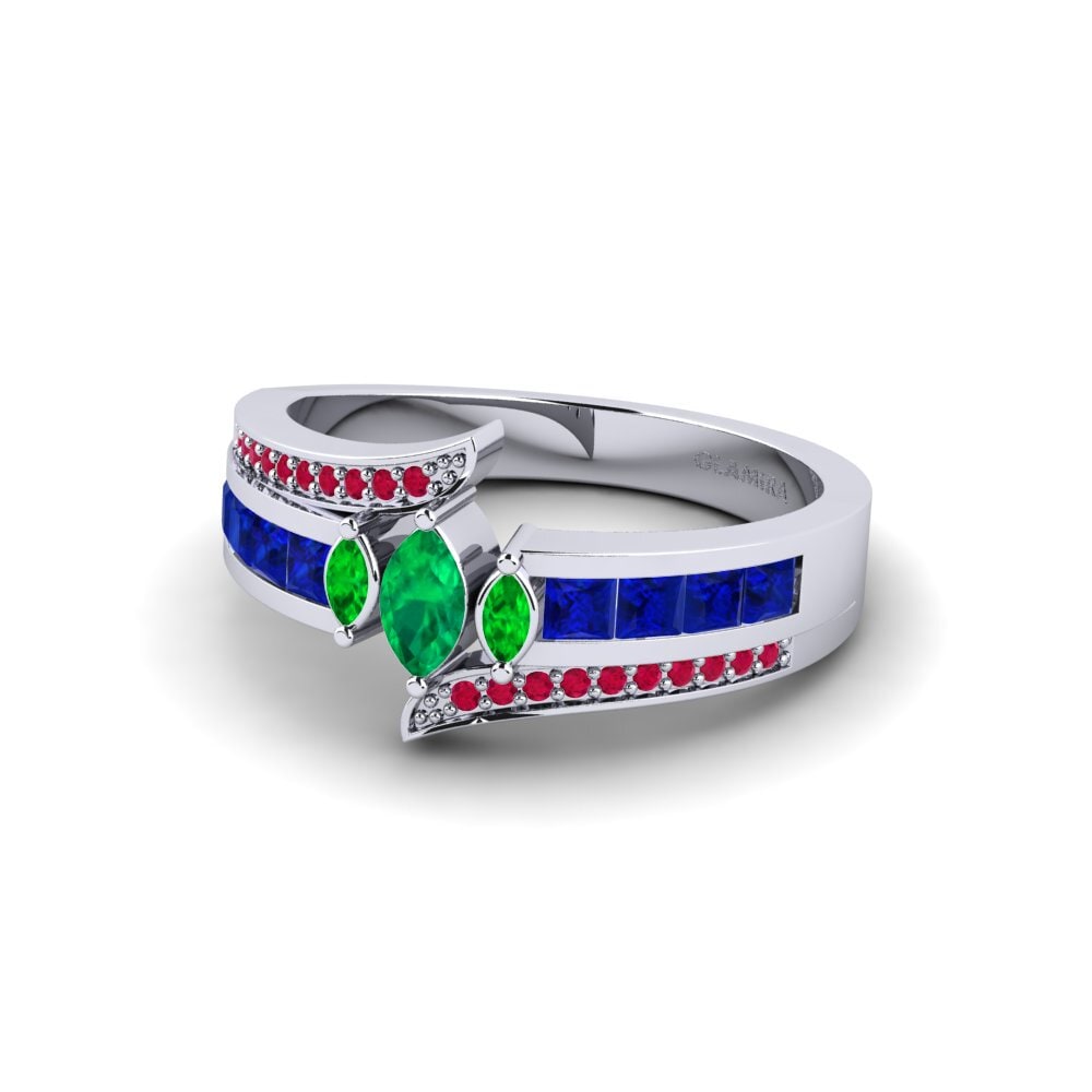 Emerald Engagement Ring Poppy
