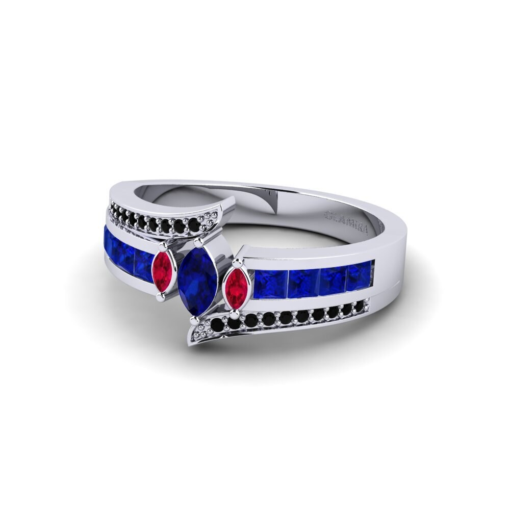 Zafiro Anillo de compromiso Poppy