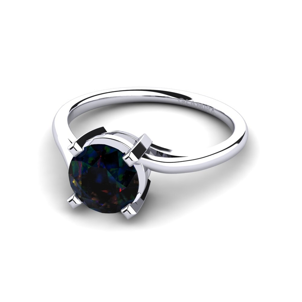 Opalo Negro Anillo de compromiso Radmilla