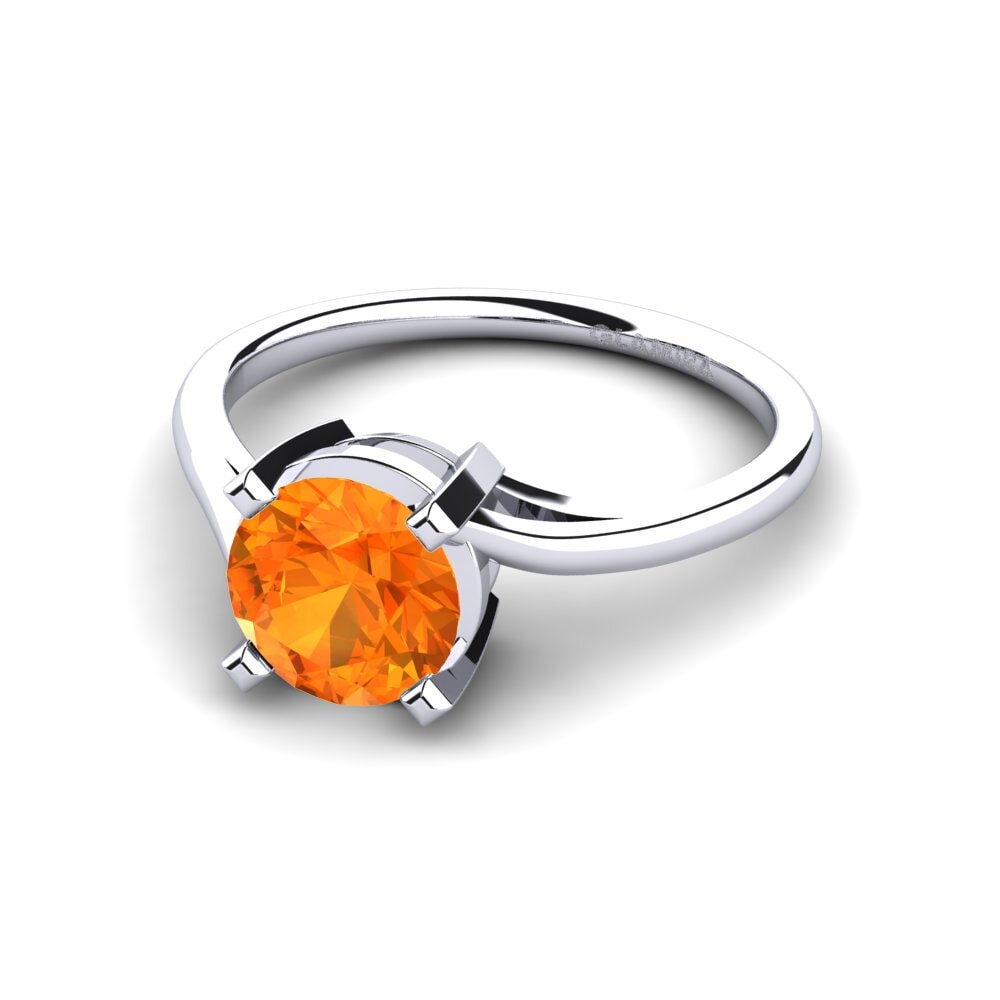 Zafiro Naranja Anillo de compromiso Radmilla