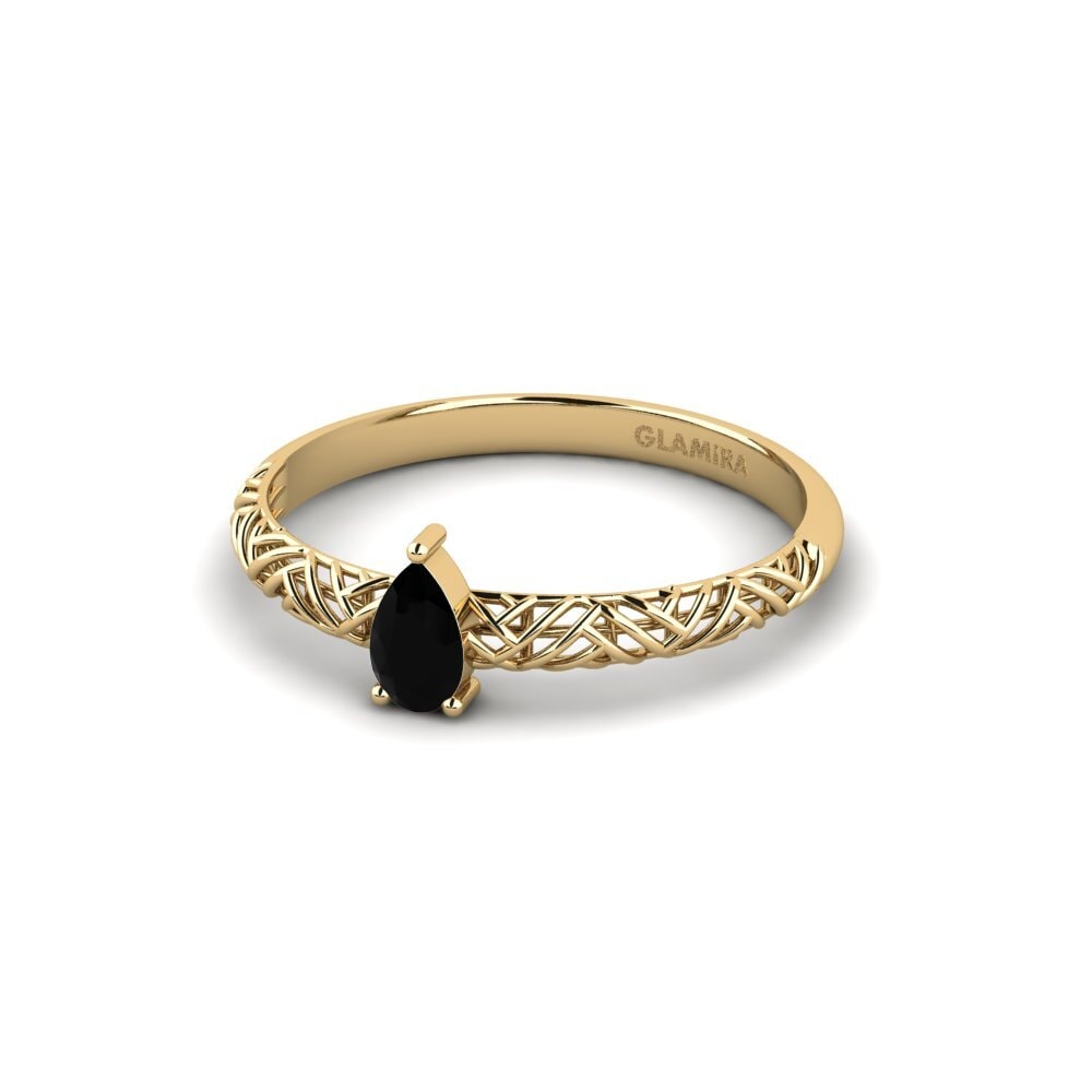 Sort onyks Forlovelsesring Reperch