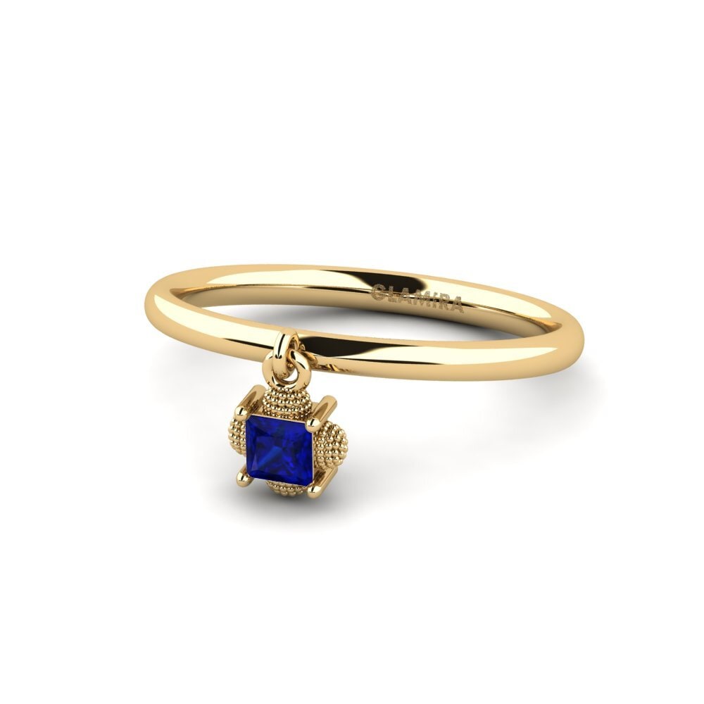 Princess Sapphire Engagement Ring Ripteder