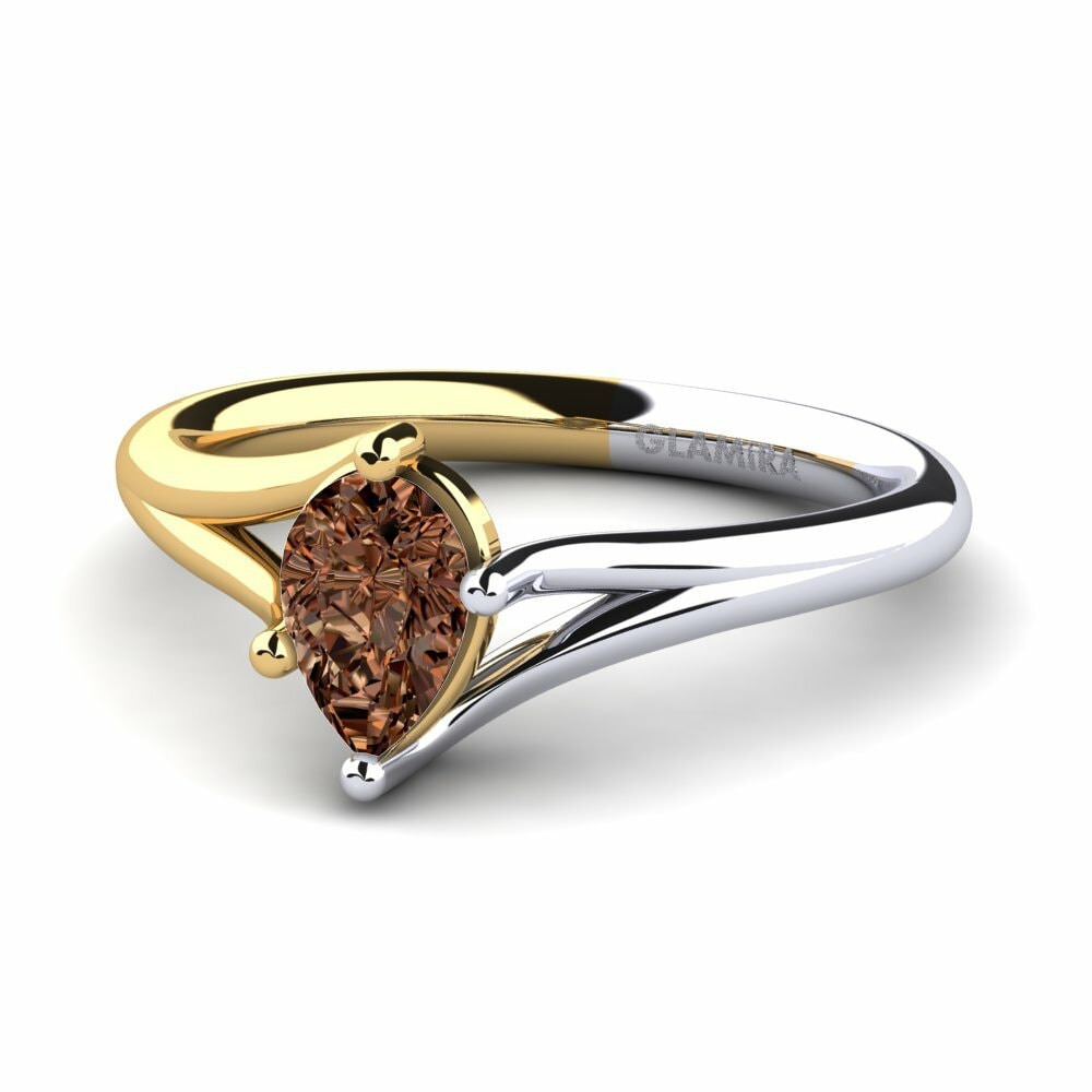 18K Geel & Wit Goud Verlovingsring Rosalind