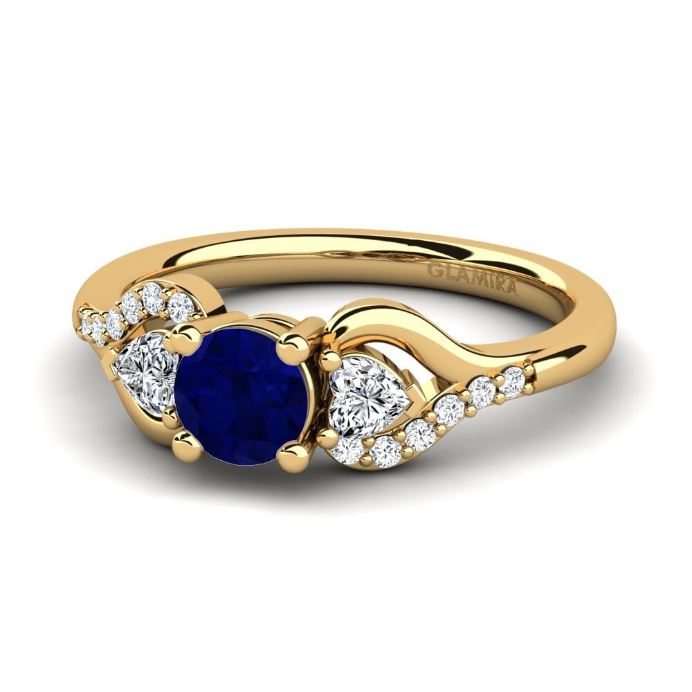 14k Oro Amarillo Anillo de compromiso Roselina 0.5 crt