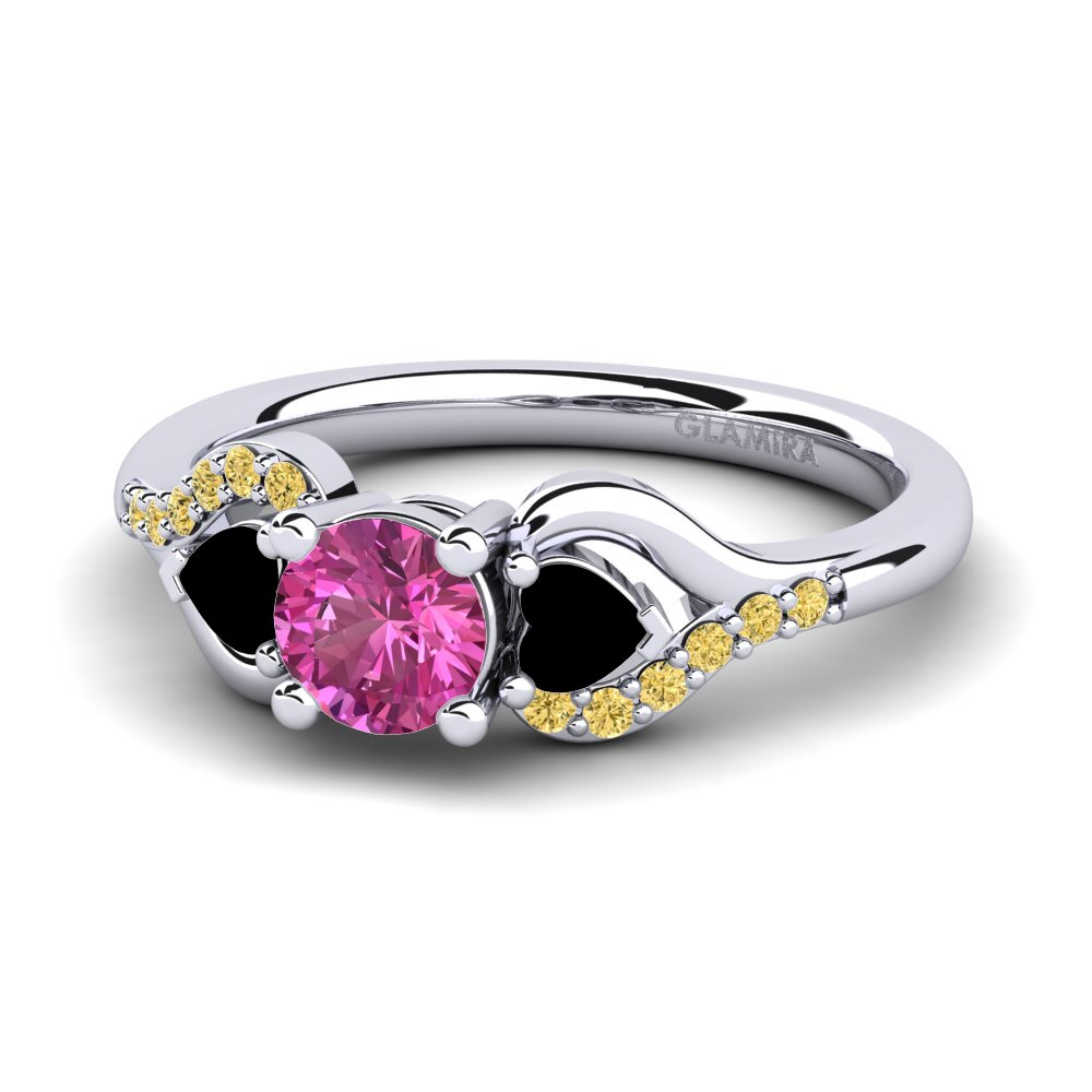 Pink Topaz Engagement Ring Roselina 0.5 crt