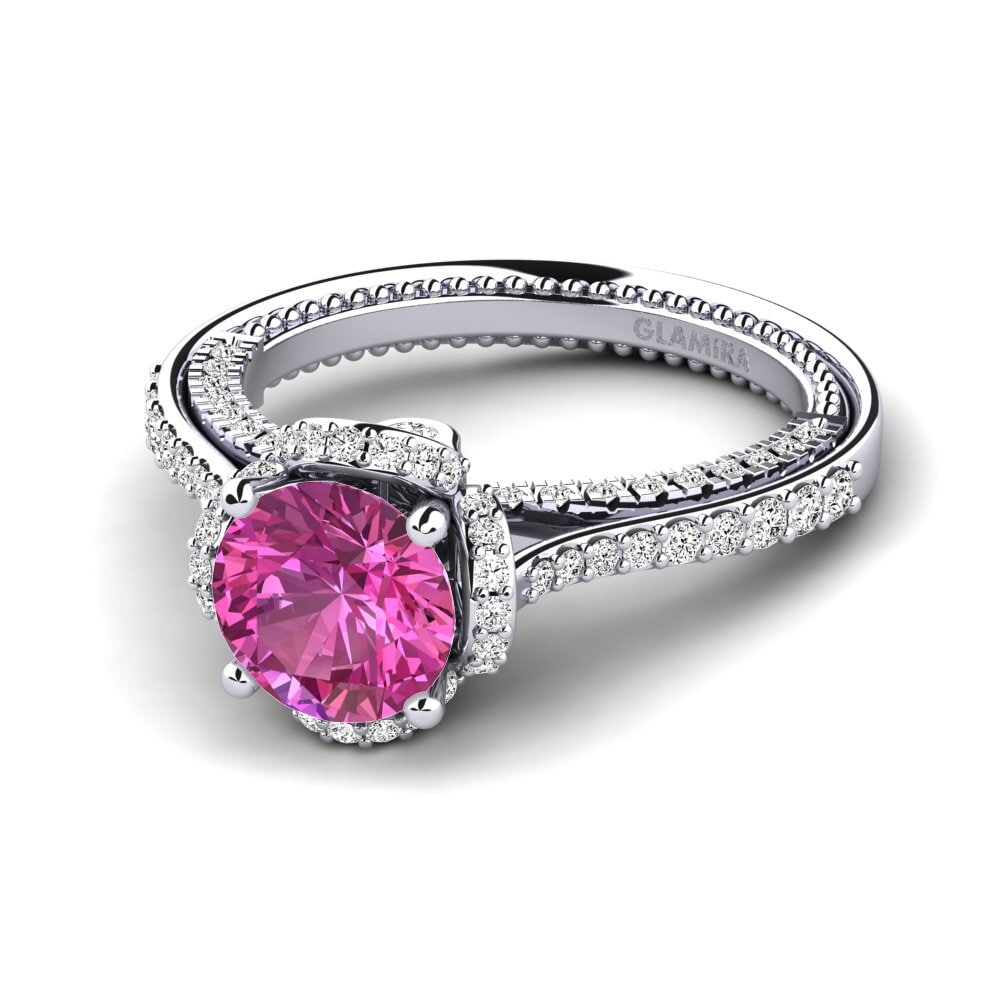 Topacio Rosa Anillo de compromiso Sashenka