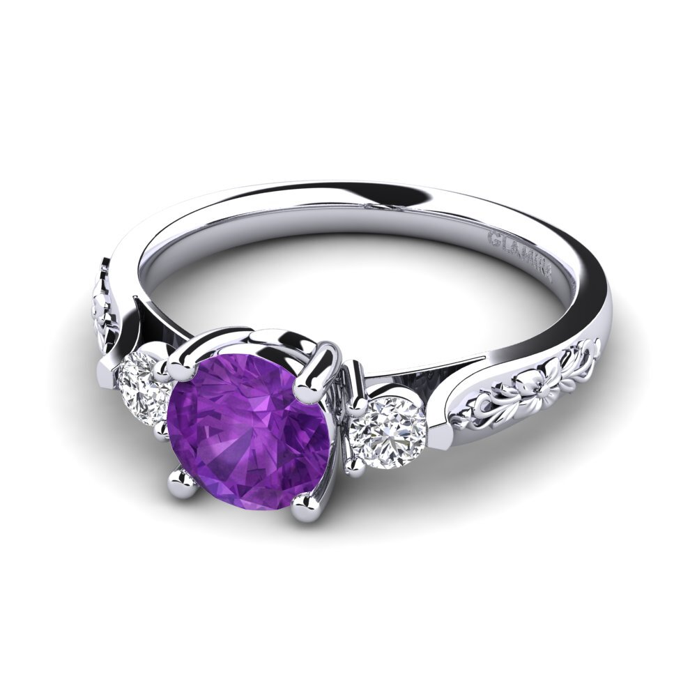 Amethyst Engagement Ring Saundria