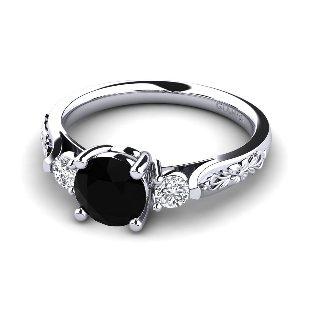 Black Onyx Engagement Ring Saundria