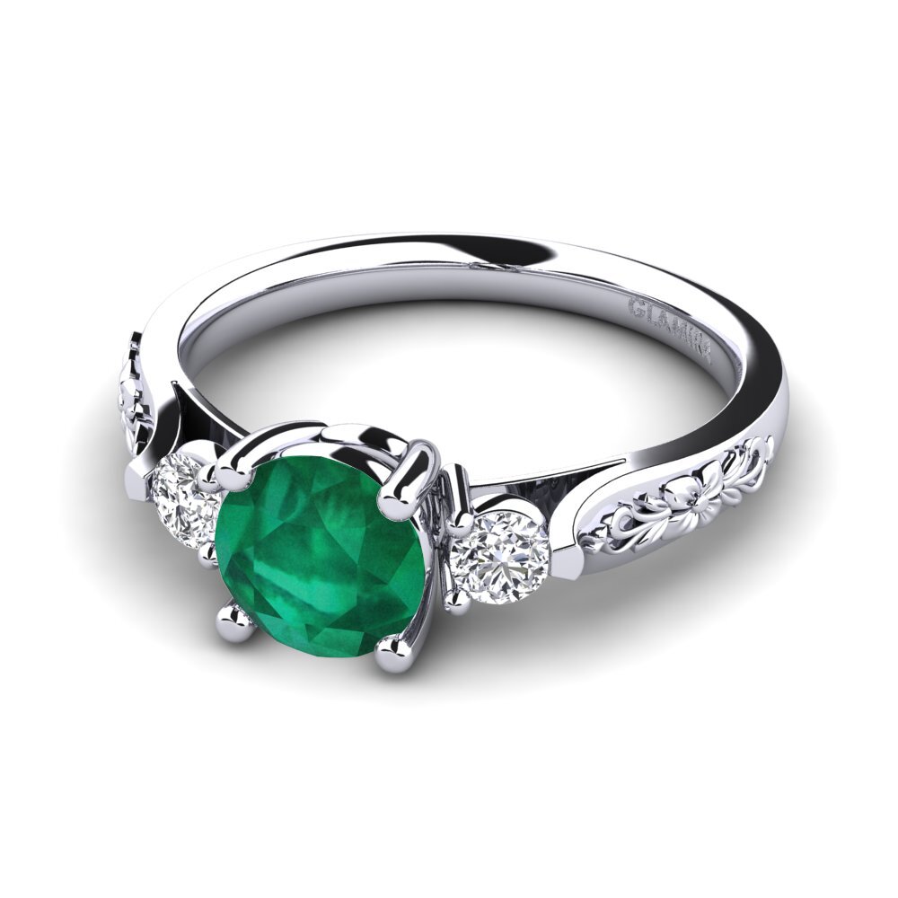 Emerald Engagement Ring Saundria