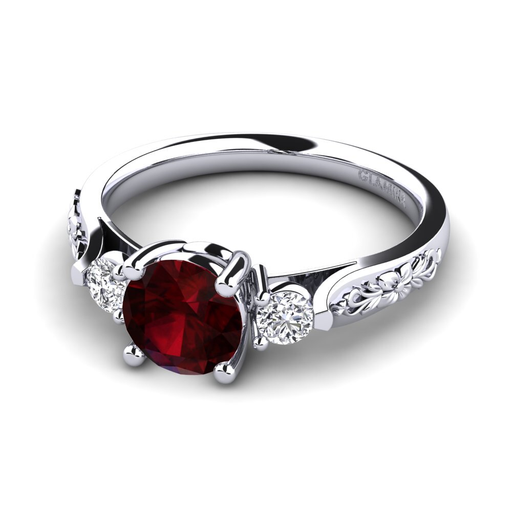 Garnet Engagement Ring Saundria