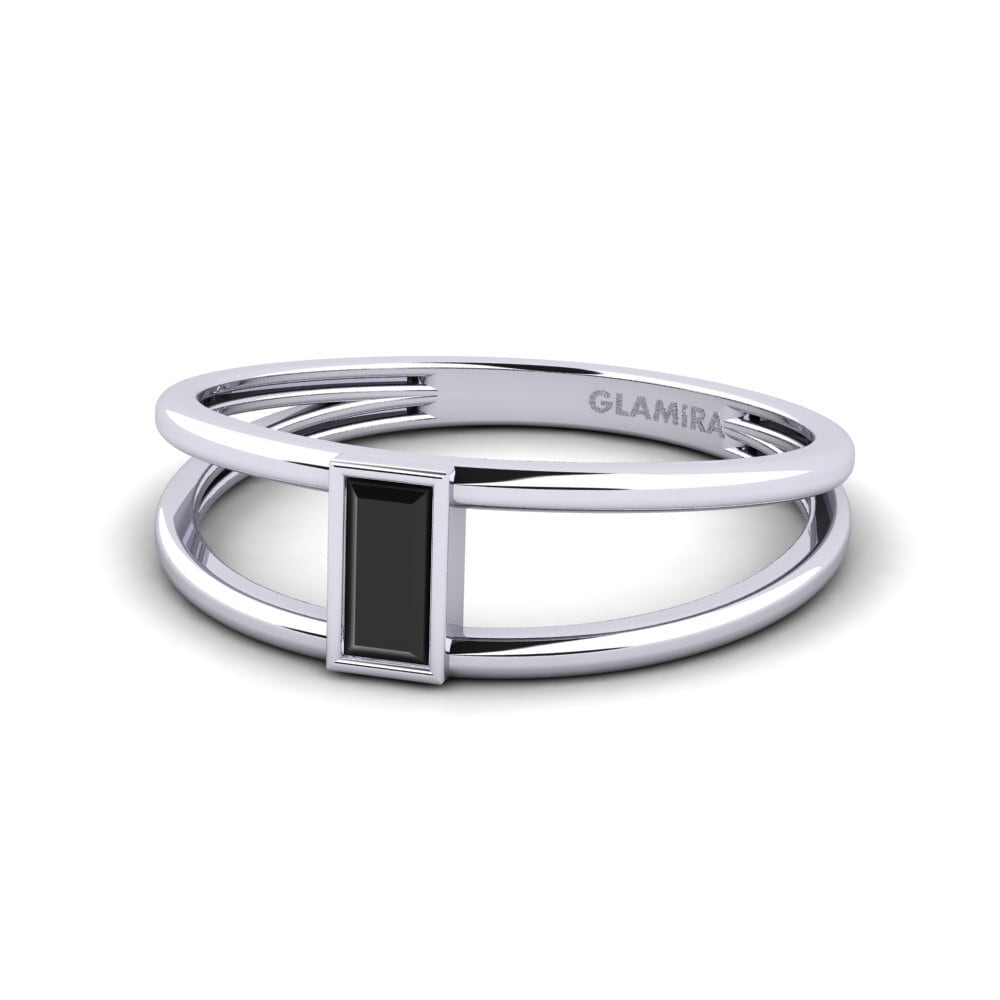 Sort onyks Forlovelsesring Simisear
