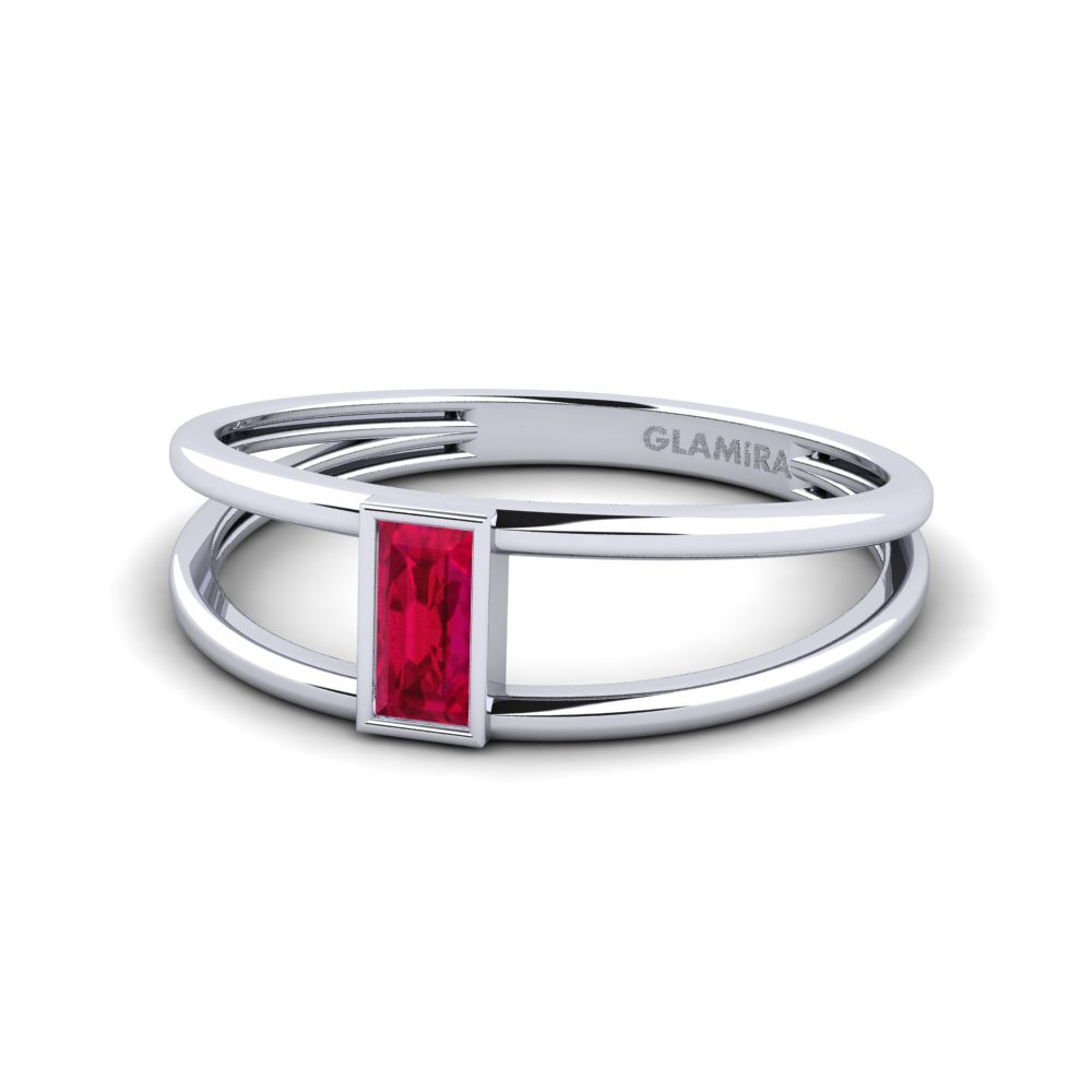 Rubí Anillo de compromiso Simisear