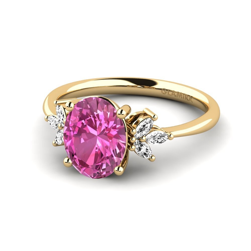 Topacio Rosa Anillo de compromiso Snegyl