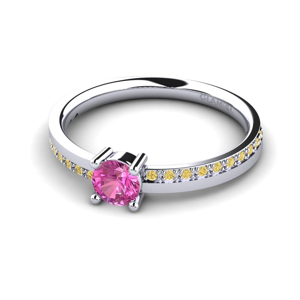 Pink Topaz Engagement Ring Starila