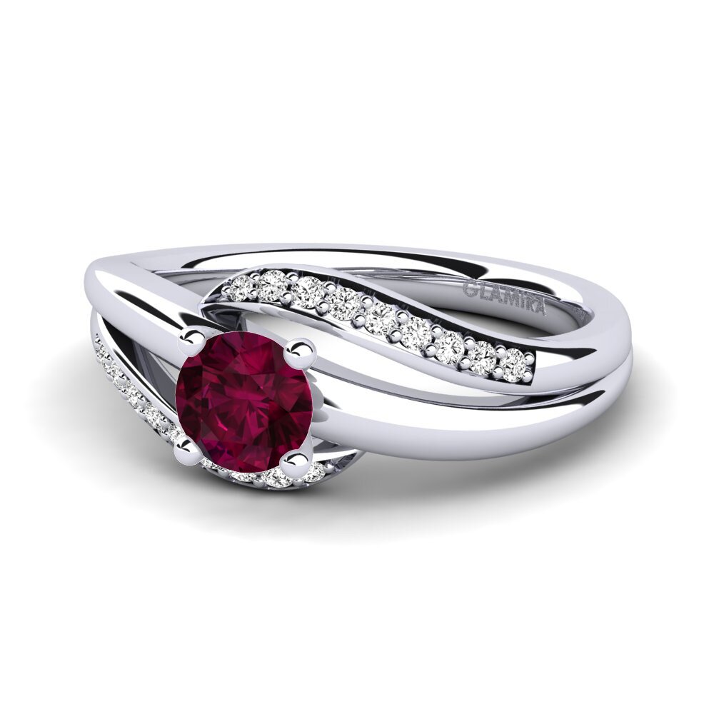 Granate Rhodolite Anillo de compromiso Sydney