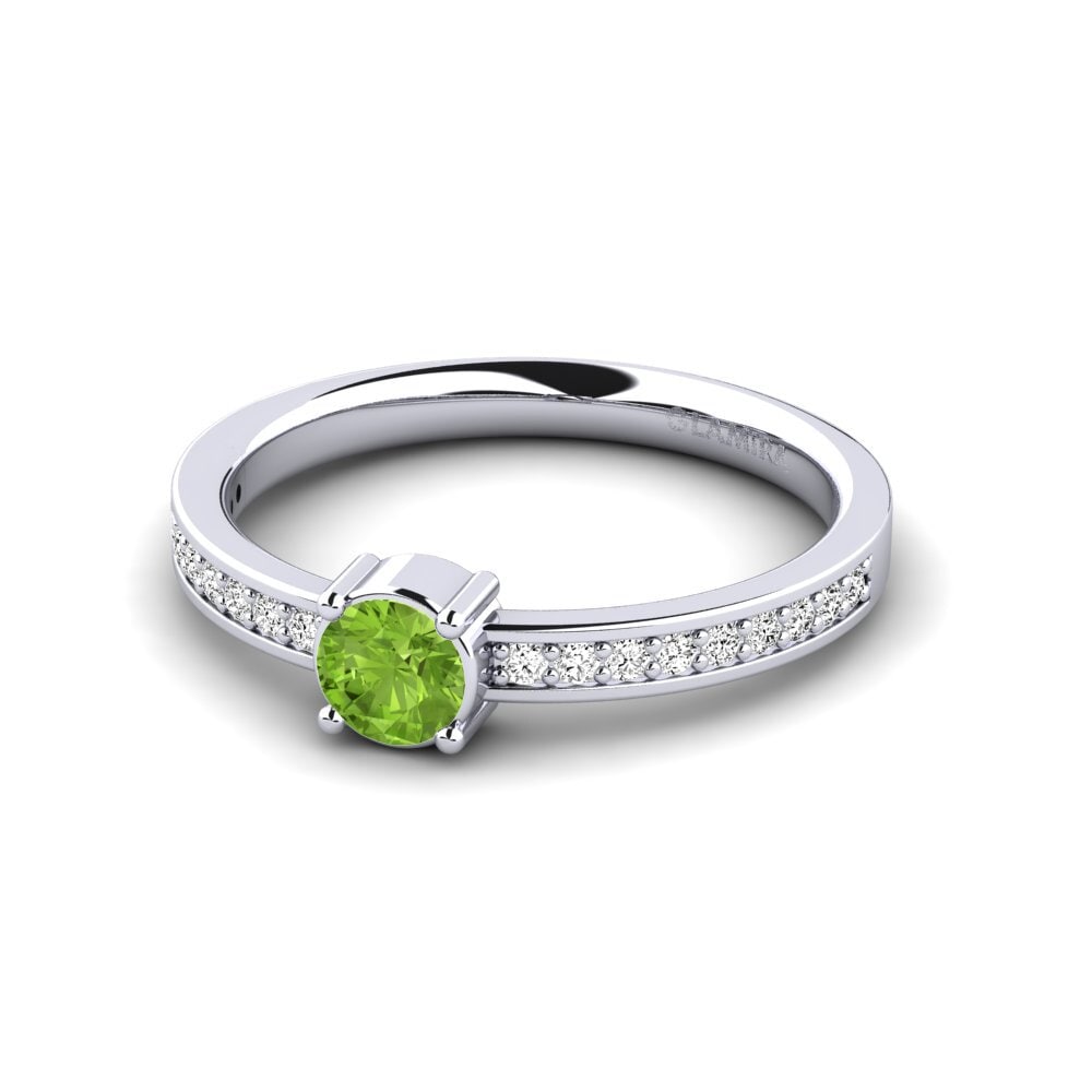 Peridoto Anillo de compromiso Tasco