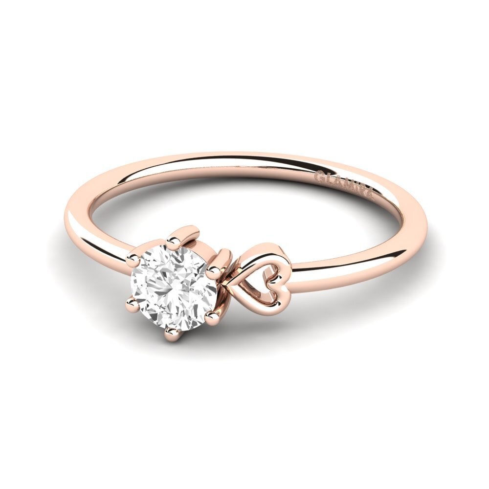 18ct Rose Gold Diamond Women's Ring Tasenka