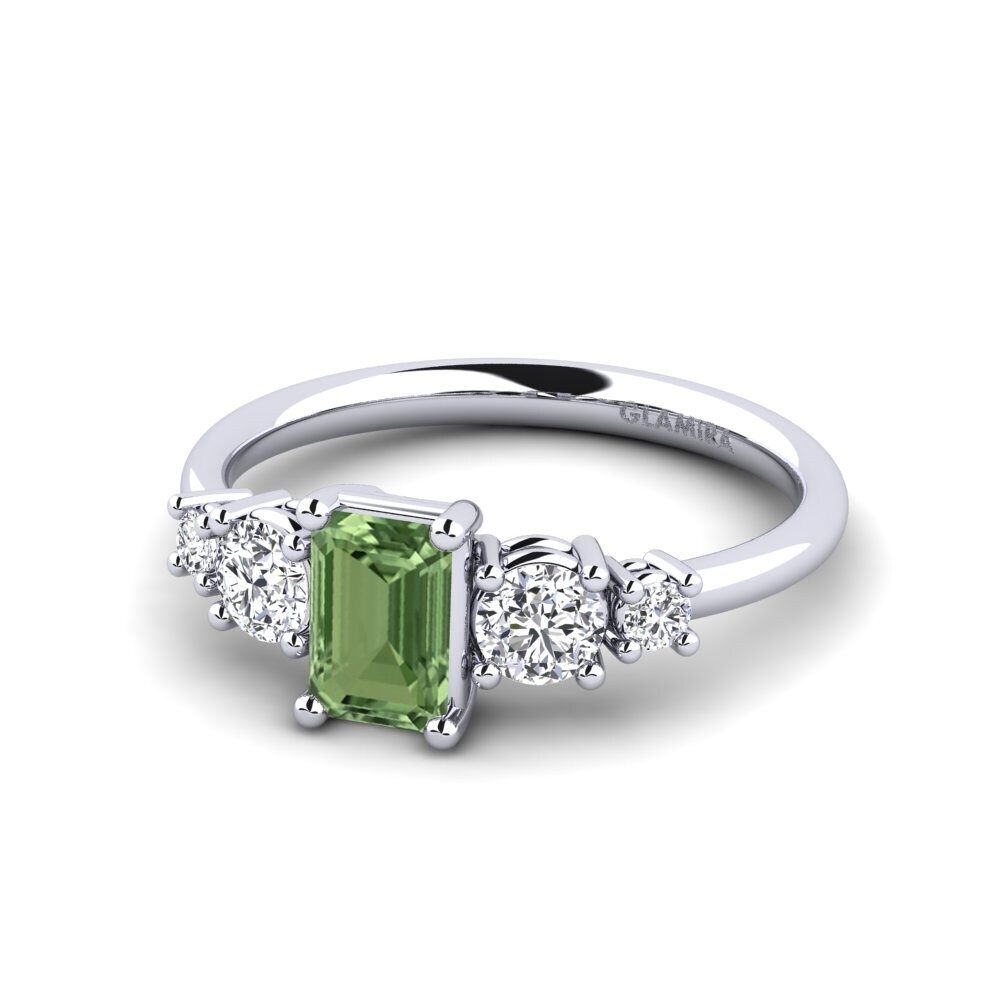 Green Sapphire Engagement Ring Tessa
