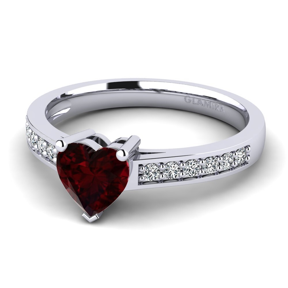 Garnet Engagement Ring Tina
