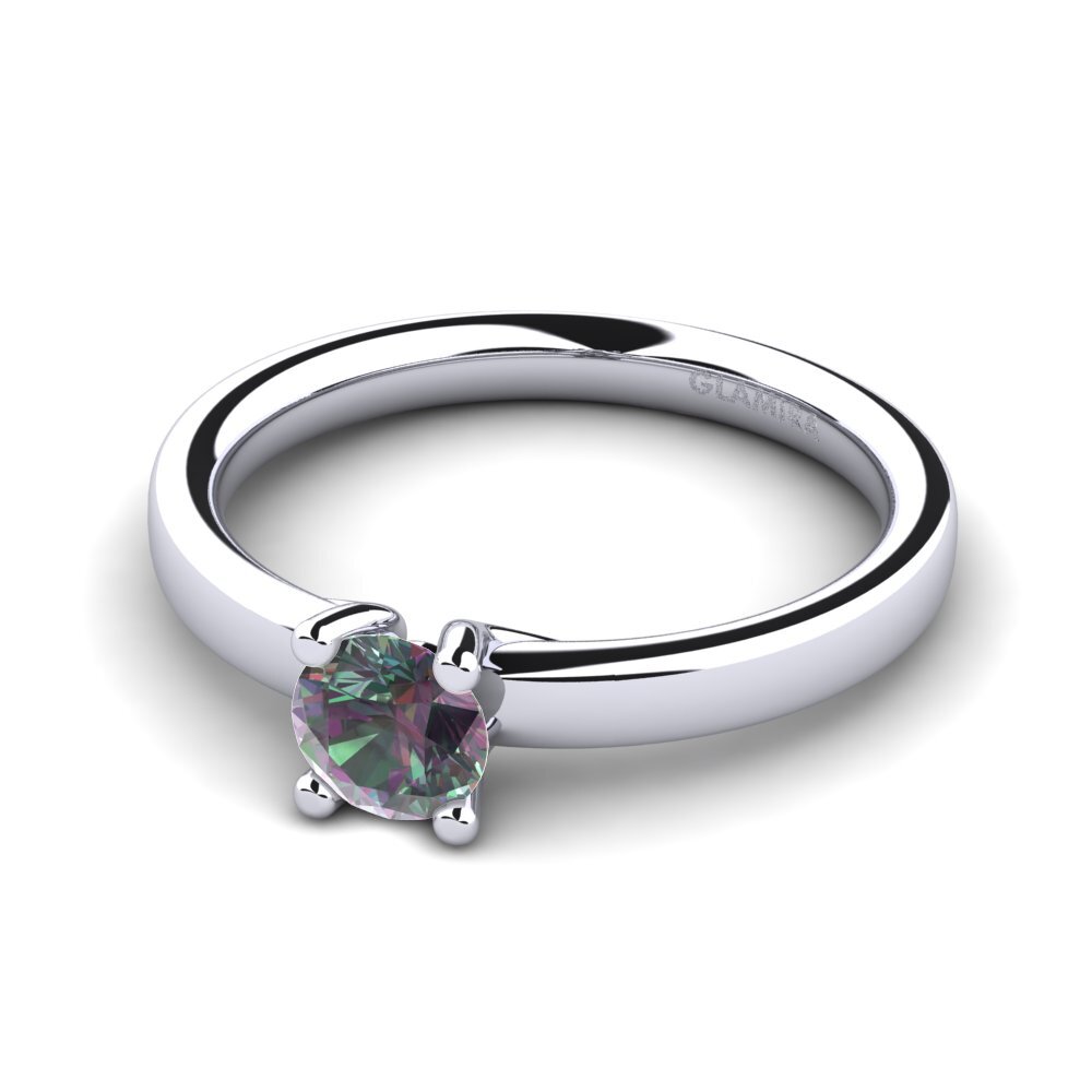 Topacio Místico Anillo de compromiso Titina 0.5 crt