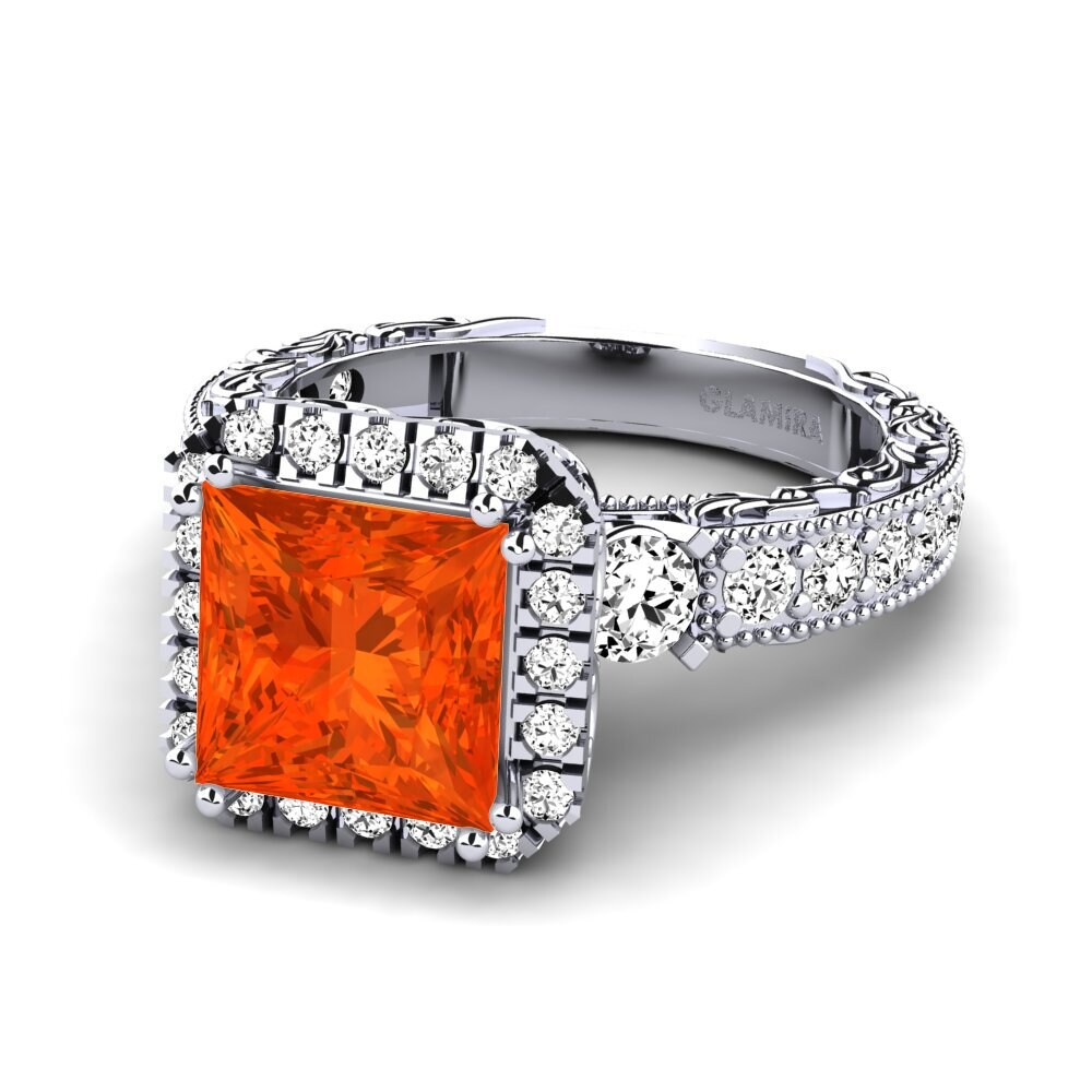 Fire-Opal Engagement Ring Mariko