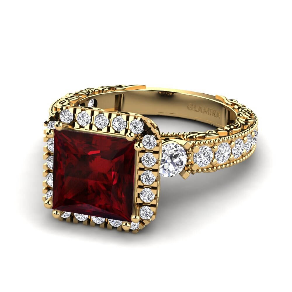 Garnet Engagement Ring Mariko
