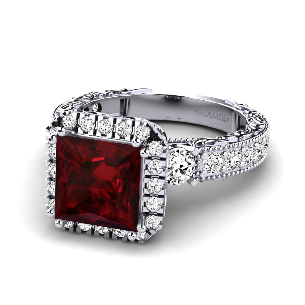 Garnet Engagement Ring Mariko