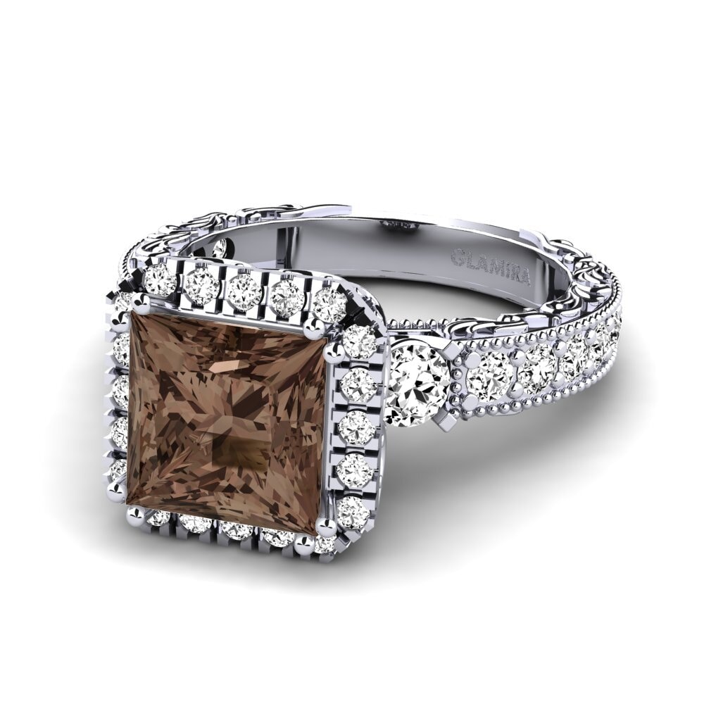 Smoky Quartz Engagement Ring Mariko