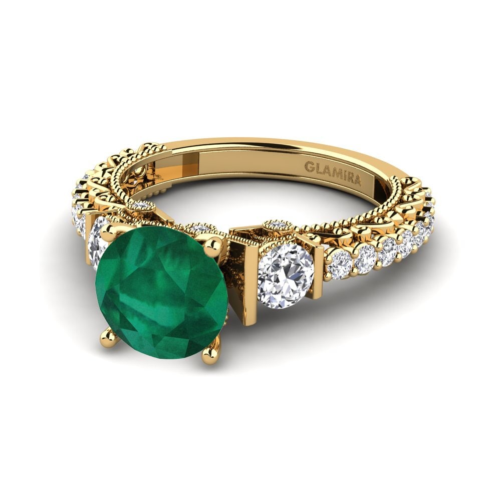 Emerald Engagement Ring Marquita