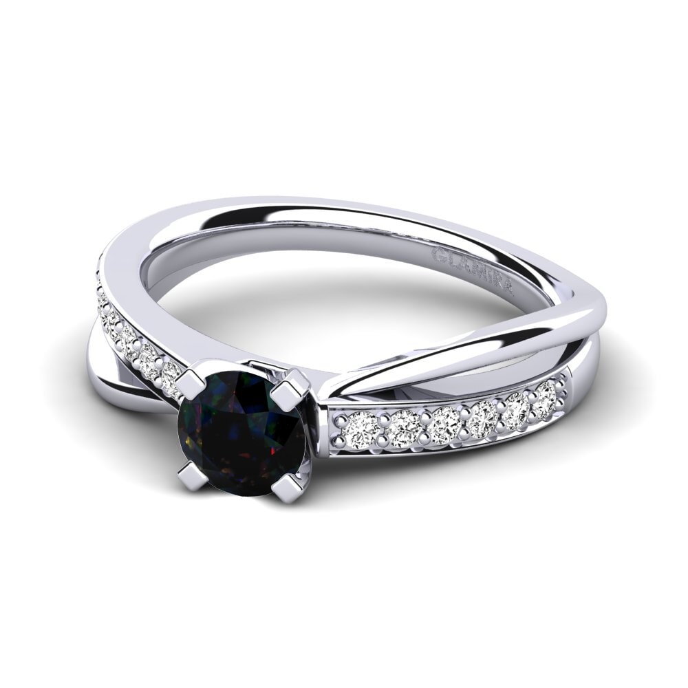 Opalo Negro Anillo de compromiso Viviette