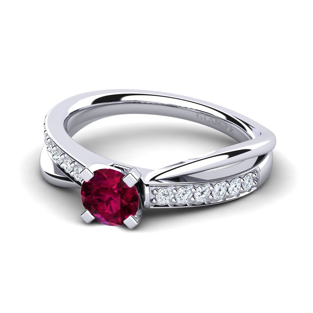 Rhodolite Garnet Engagement Ring Viviette