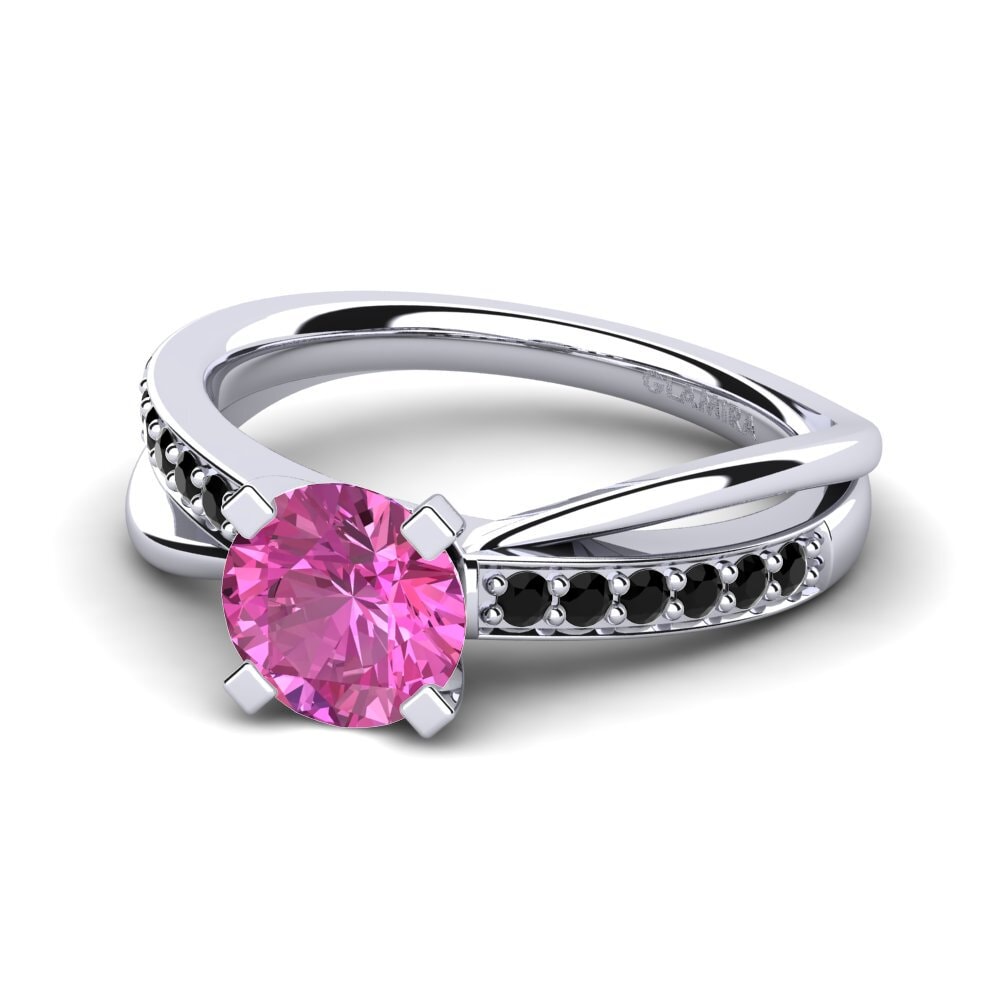 Pink Topaz Engagement Ring Viviette 1.0 crt