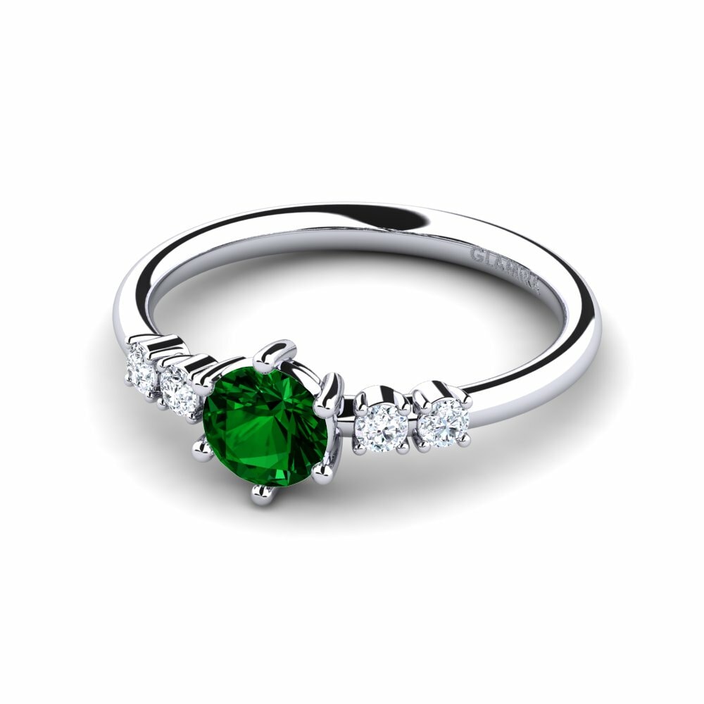 Green Zirconia Engagement Ring Zanessa