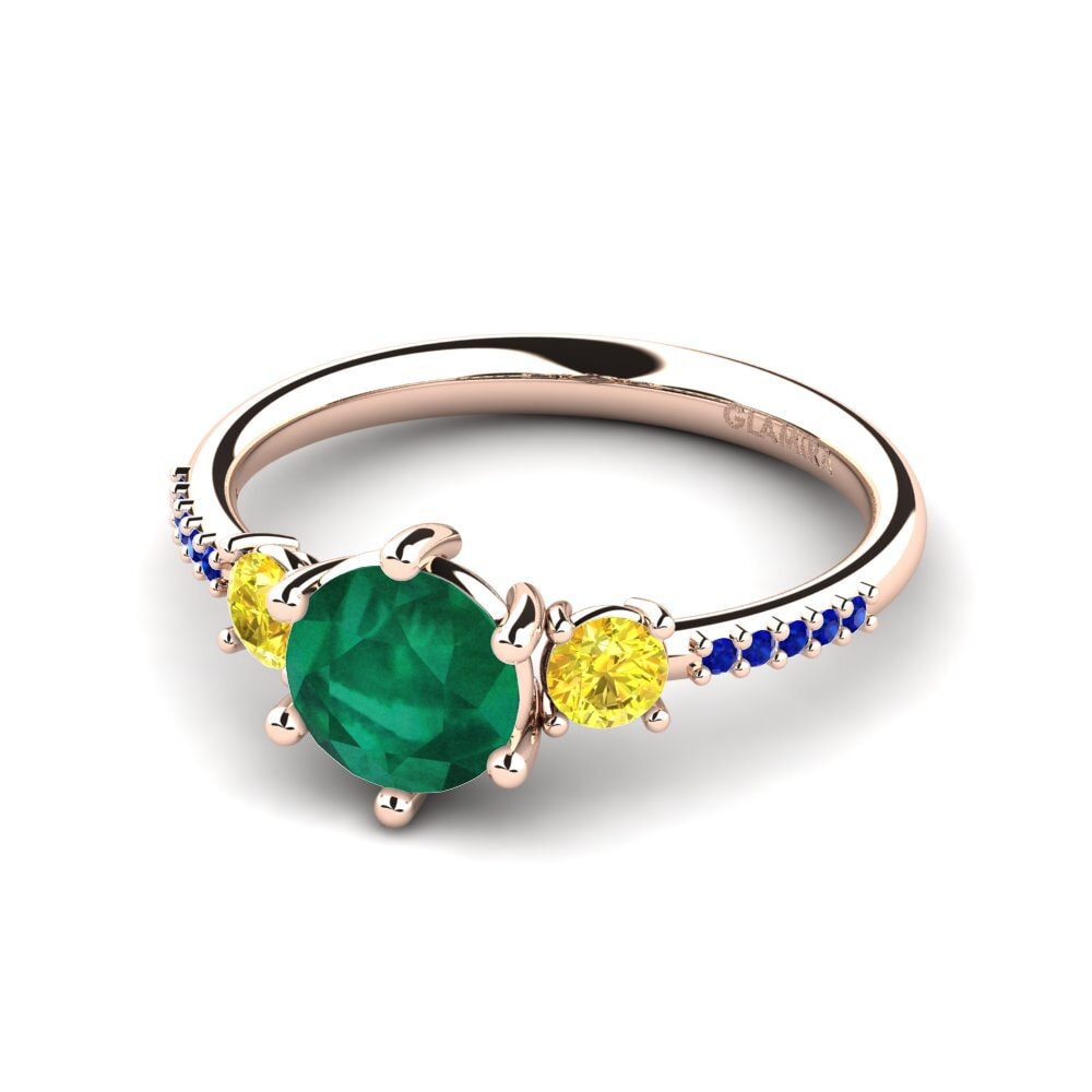 Esmeralda Anillo de compromiso Zanyria