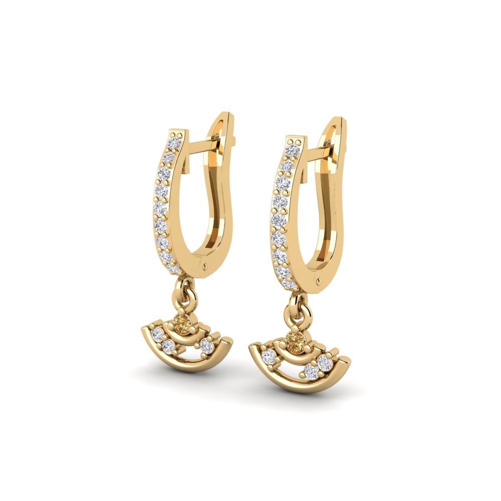Brown Diamond Women's Earring Berpunk