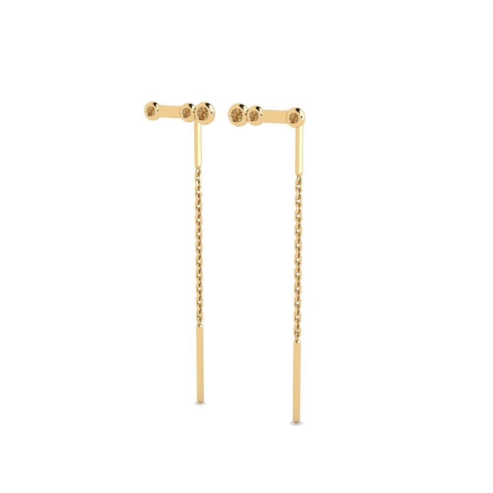 Brown Diamond Women's Earring Bhawlone - A