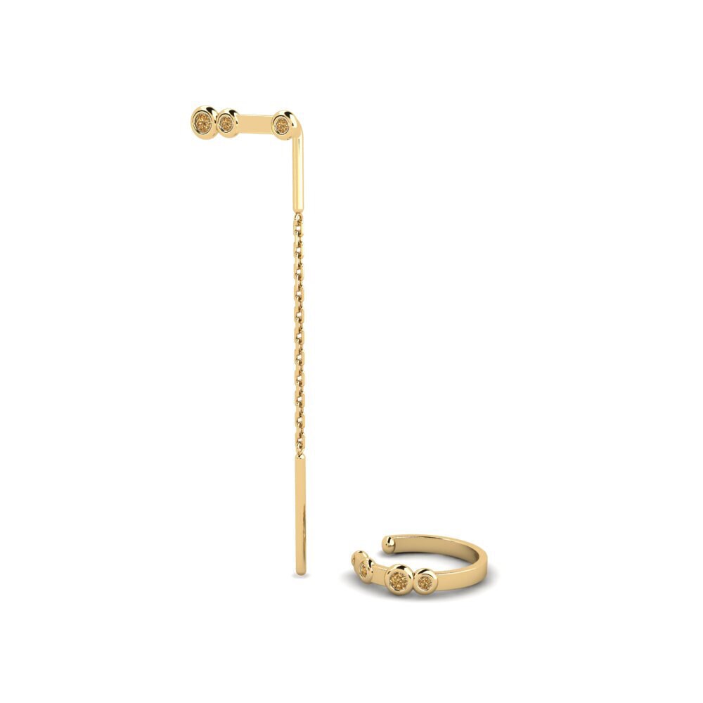 Brown Diamond Women's Earring Bhawlone - SET