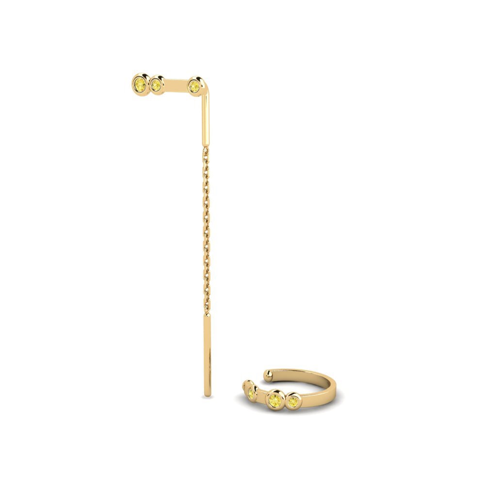 Yellow Sapphire Women's Earring Bhawlone - SET