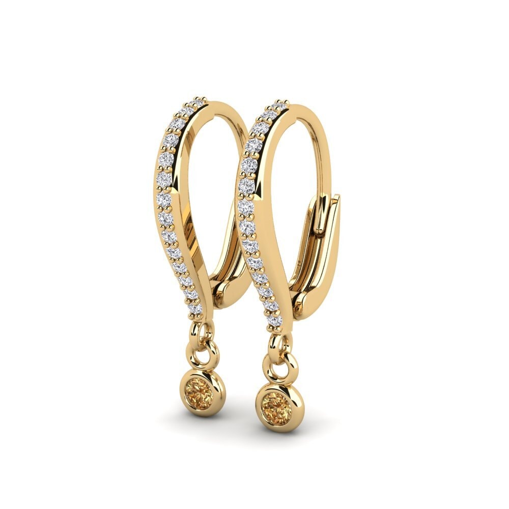 Brown Diamond Women's Earring Bola