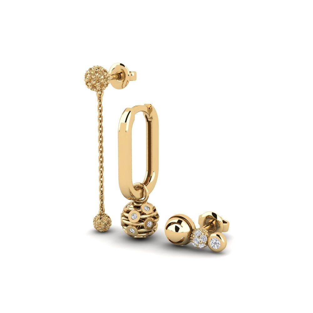 Brown Diamond Women's Earring Cadollgan - SET