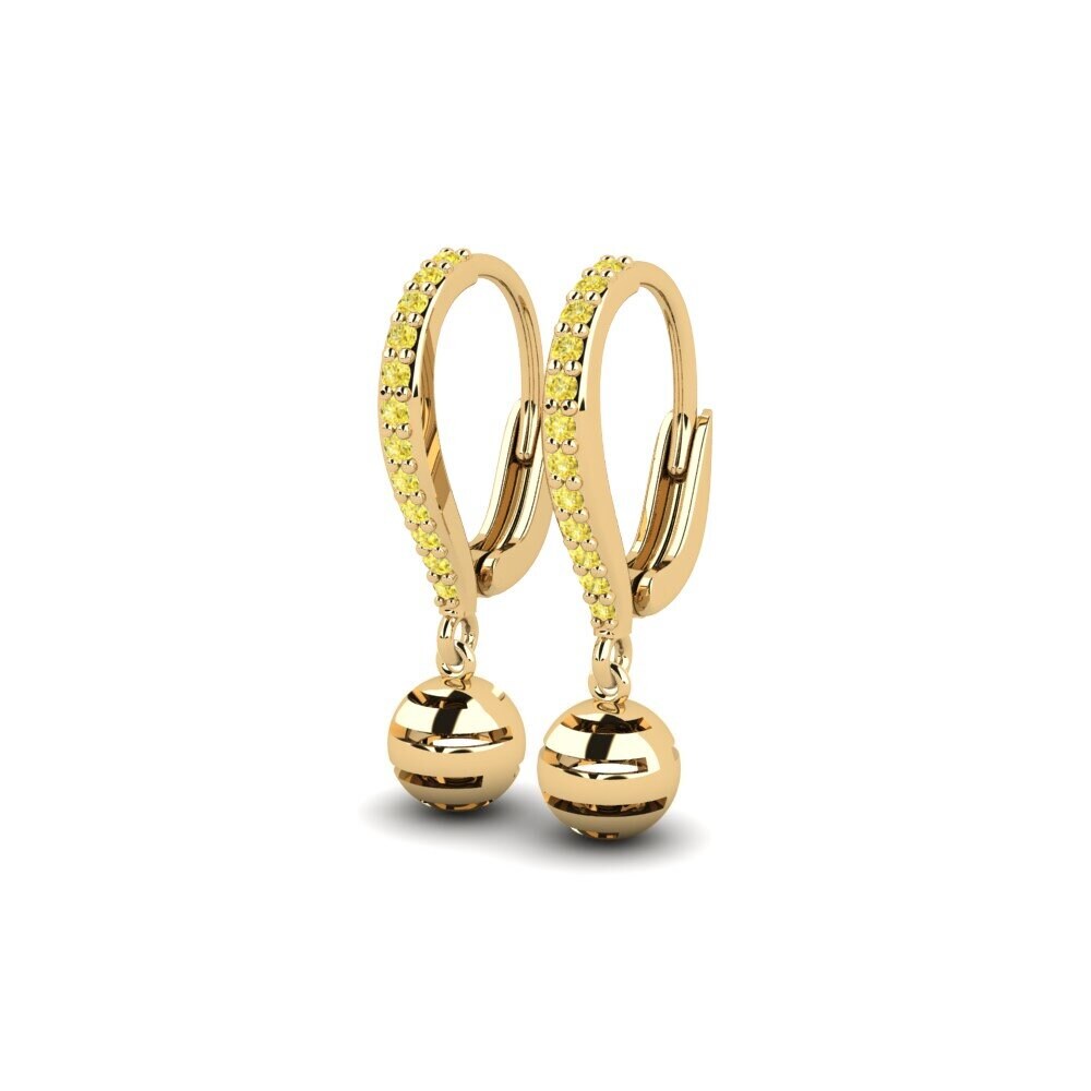 Yellow Sapphire Women's Earring Carltoun