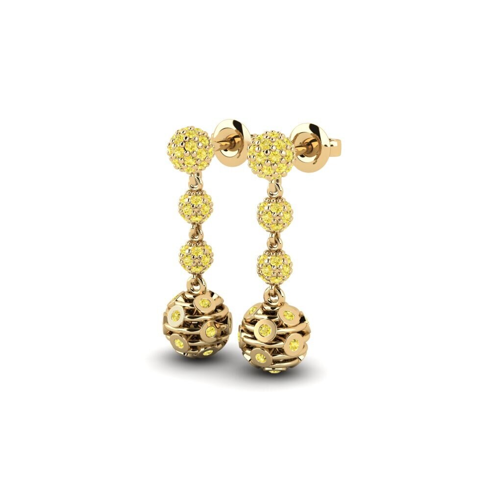 Yellow Sapphire Women's Earring Compayne