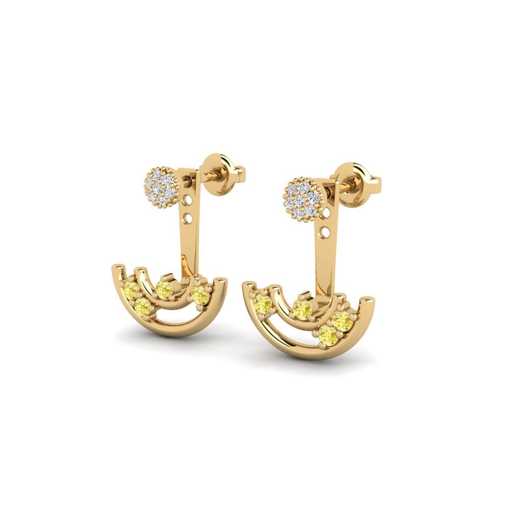 Yellow Sapphire Women's Earring Convolutiones