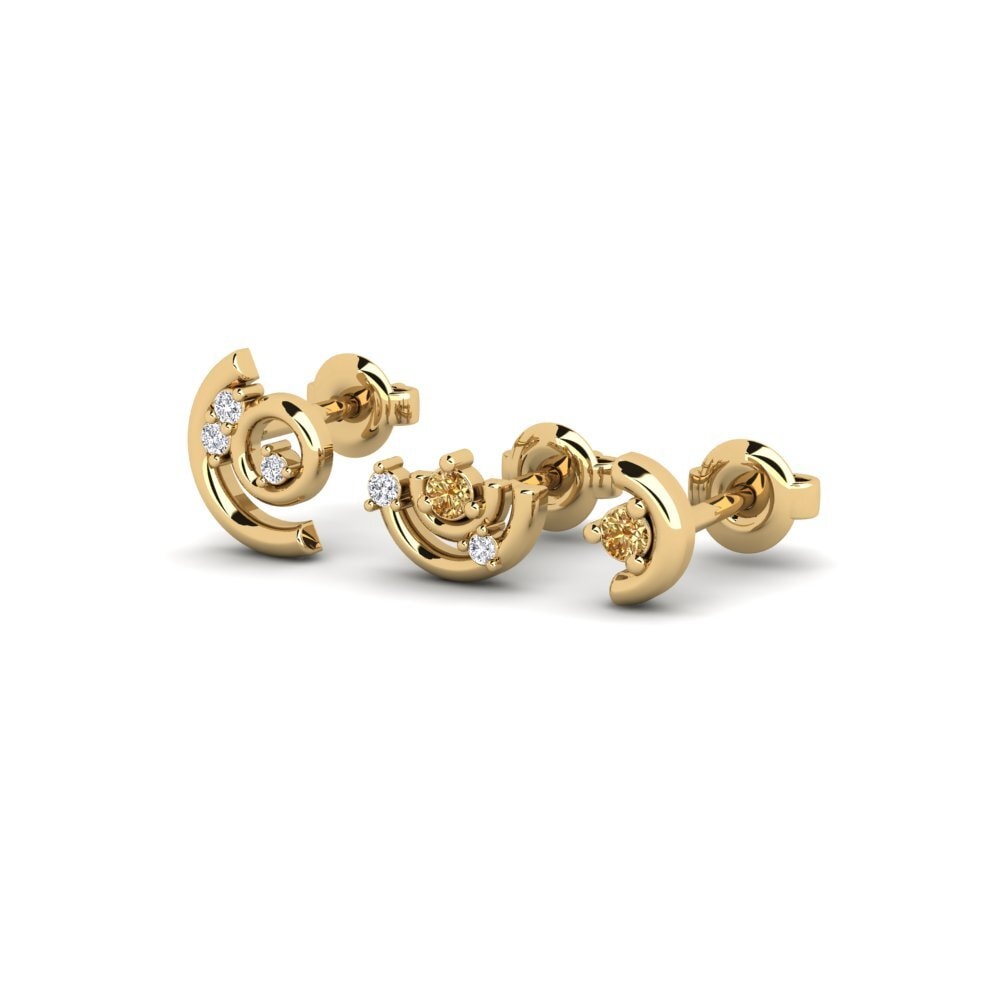 Brown Diamond Women's Earring Corbeyrier - SET